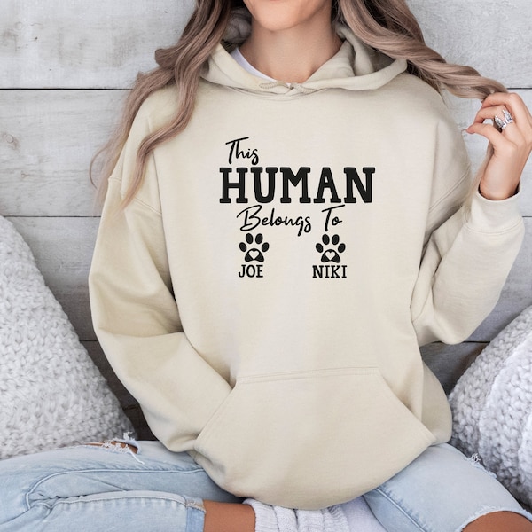 Personalised Dog Hoodie, Dog Mum Hoodie, Dog Lover Top, Dog Walking Hoodie, Dog Owner Gift, Cat Dad Hoodie, Dog Memorial Gift, Mothers Day