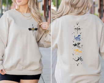 Fourth Wing Sweatshirt, Dragon Rider Sweatshirt, Book Lover Jumper, Basgiath Sweater, War College Sweatshirt, Velaris Acotar Top