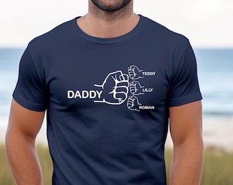 Fist Bump Daddy Shirt, Custom Grandparent Gift, Fathers Day Tee