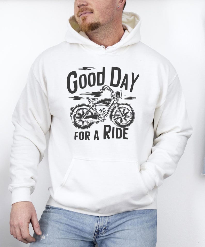 Bluza z kapturem "Good Day For A Ride", bluza z kapturem dla motocyklisty, bluza z kapturem dla motocyklisty, prezenty dla motocyklisty, bluza z kapturem dla motocyklisty, prezenty dla taty, wycieczka motocyklowa, prezenty dla motocyklisty zdjęcie 3