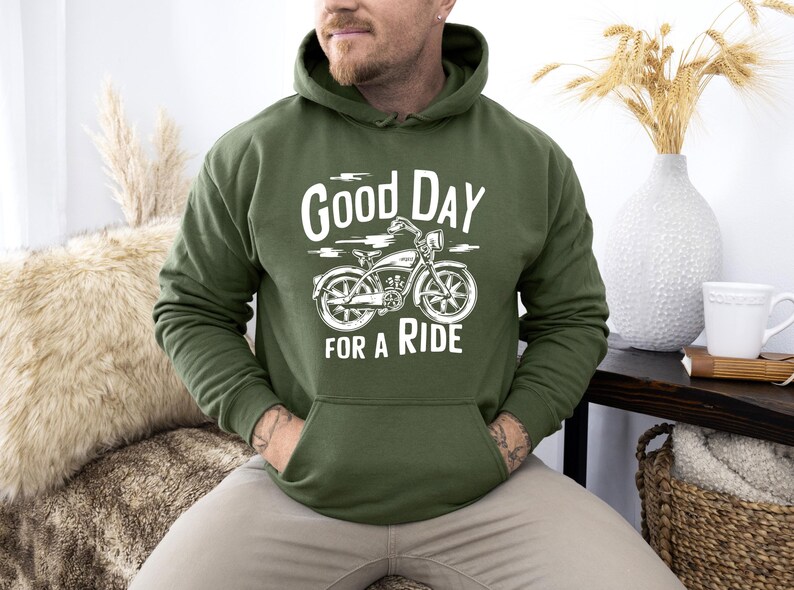 Bluza z kapturem "Good Day For A Ride", bluza z kapturem dla motocyklisty, bluza z kapturem dla motocyklisty, prezenty dla motocyklisty, bluza z kapturem dla motocyklisty, prezenty dla taty, wycieczka motocyklowa, prezenty dla motocyklisty zdjęcie 5
