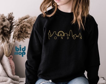 London Sweatshirt, Michiko London, London England, College Style London Sweater, England Sweater, England Sweatshirt, Christmas Gift Top