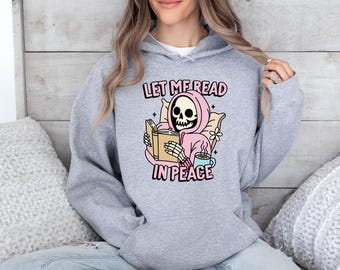 Book Reader Hoodie, Book Lover Gift, Gift For Book Lover, Funny Skeleton Top, Bookish Hoodie, Book Lover Top, Reader Hoodie, Book Gifts