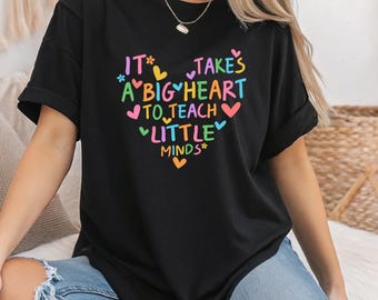 Heart Teacher T Shirt, Teacher Present, Thank You Teacher, Best Teacher Shirt, New Teacher Gift, Teacher Graduation, Back To School Tee