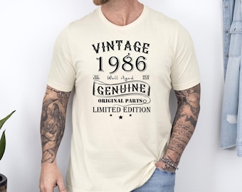 Mens 1976 Birthday Shirt, Vintage Age Shirt, Limited 1986, Limited Edition Shirt, 1966 Birthday Shirt, 40th Birthday Gift, 1976 Birthday Tee