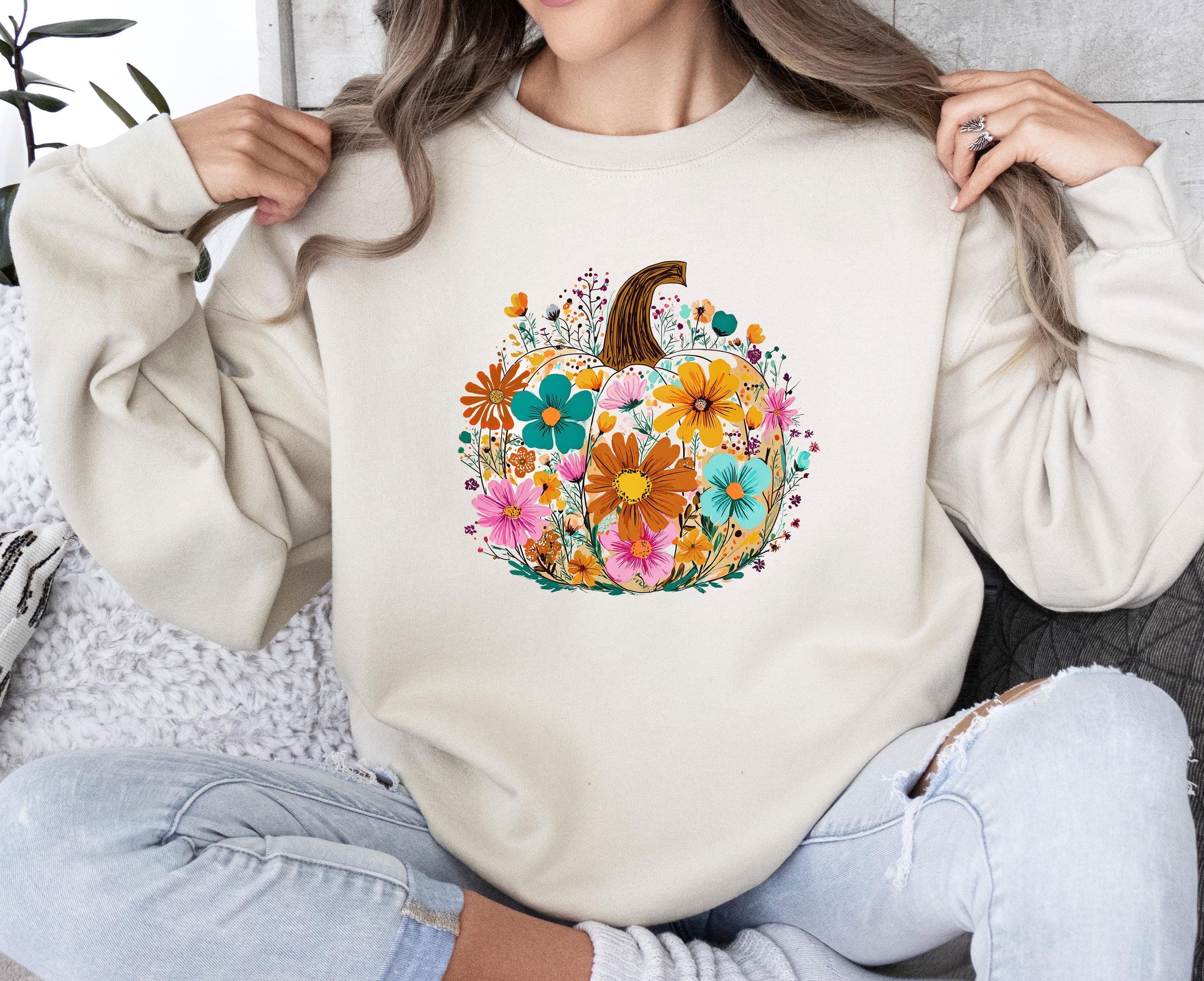 Sweat à Capuche Motif Citrouille Mignon - Ambiance Automne Confortable - Coupe Classique, 241g - 2