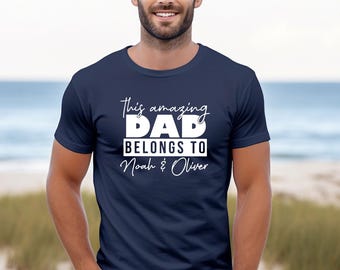 This Dad Belongs To Shirt, Personalised Dad, Custom Daddy Shirt, Daddy To Be Gift, Daddy Birthday, 1st Fathers Day, New Daddy T-shirt