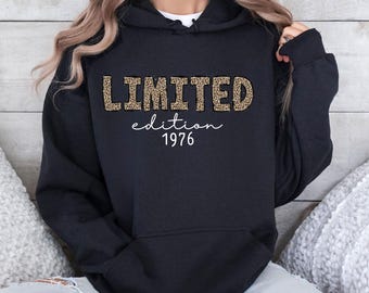 Limitierte 1976 Edition Hoodie, 1986 Hoodie, Geburtstag Hoodie, 40.Geburtstag Geschenk, 1966 Hoodie, Damen Geburtstag Top, 21.Geburtstag Geschenk