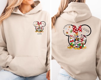 Custom Disney Hoodie, Disney Christmas Hoodie, Disney Trip 2025, Personalised Family, Disney Vacation Top, Matching Family Top,  womens Xmas