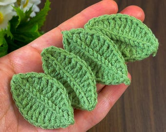 Realistic Crochet Leaf Pattern PDF, 3D Leaf Applique, Handmade Floral Embellishment, DIY Crochet Motif, Instant Download