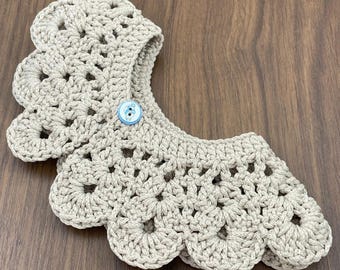 Crochet Peter Pan Collar Pattern For Detachable Vintage Style Lace Neck Accessory Design