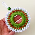 Christmas Wreath Crochet Pattern – Easy Holiday Ornament PDF for Beginners