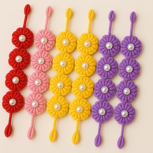 Crochet Bracelet Pattern, PDF Tutorial Beaded Floral Jewelry DIY, Elegant Wrist Accessory Gift for Handmade Jewelry Lovers