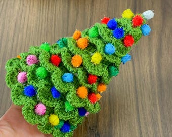 Decorated Layered Christmas Tree Crochet Pattern, DIY Handmade Holiday Ornament, Festive Crochet Home Decor PDF