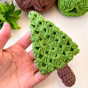 Crochet Christmas Tree Pattern Tutorial PDF, Easy Holiday Crochet Pattern for Beginners, DIY Christmas Ornament Instructions