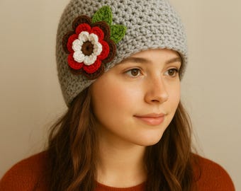 3D Layered Flower Pattern PDF – DIY Crochet Floral Motif Tutorial