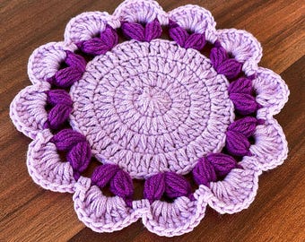 3D Floral Crochet Doily Pattern, Vintage Table Mat (PDF Pattern)