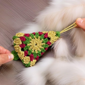 Crochet Granny Square Christmas Tree Ornament Pattern PDF, Vintage ...