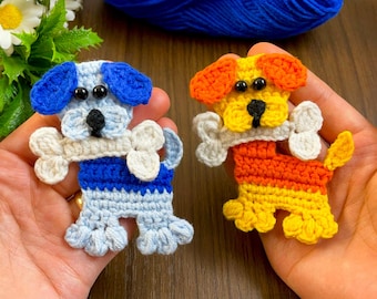 Crochet Puppy Keychain Pattern, Dog Lover Gift (PDF Pattern)