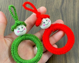 Crochet Christmas Elf Wreath Pattern, DIY Red Ornament PDF, Handmade Holiday Décor Tutorial, Beginner Festive Craft Project