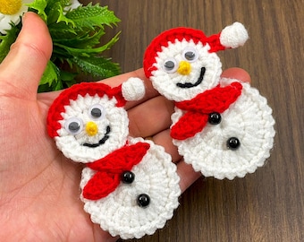 Cute Crochet Snowman Pattern, Amigurumi Tutorial (PDF Download)