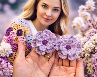 3D Flower Brooch Pattern PDF – Easy DIY Crochet Accessory Tutorial