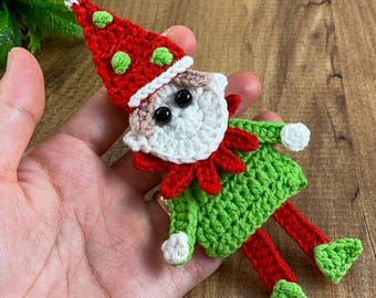 Amigurumi Elf Crochet Pattern, Christmas Ornament DIY (PDF Pattern)
