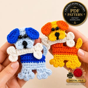 Crochet Puppy Keychain Pattern, Dog Lover Gift (PDF Pattern)
