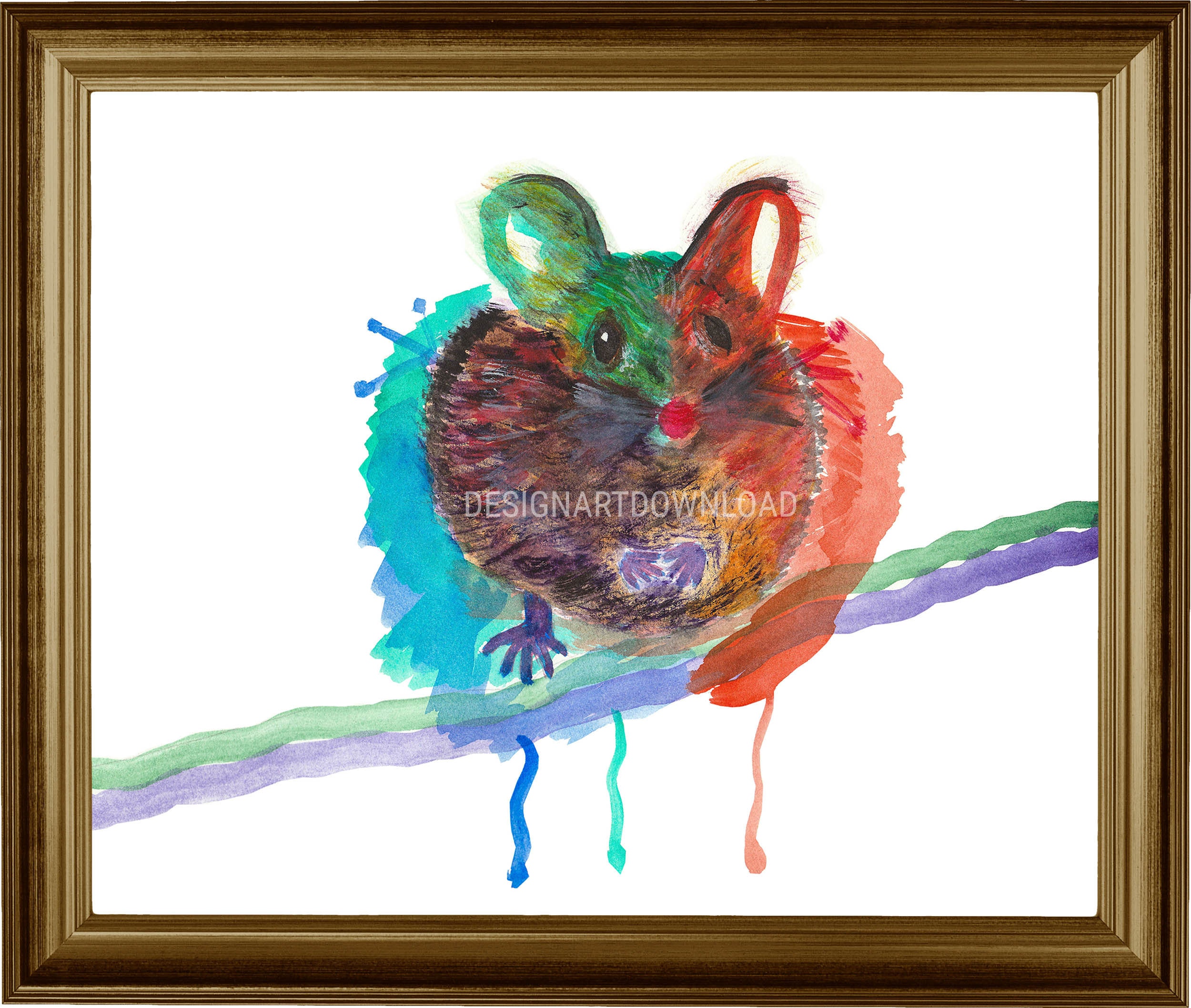 Watercolor rat painting watercolor painting print watercolor Etsy