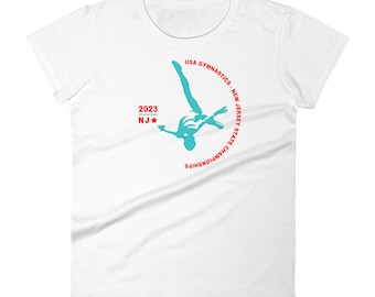 2023 Adult USAG-NJ Gymnastics State Championships Adult T-Shirt | Women's short sleeve t-shirt S-2XL