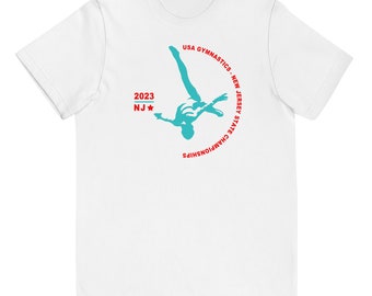 2023 Youth USAGNJ Gymnastics State Championships Youth T-Shirt | Youth jersey t-shirt XS-XL