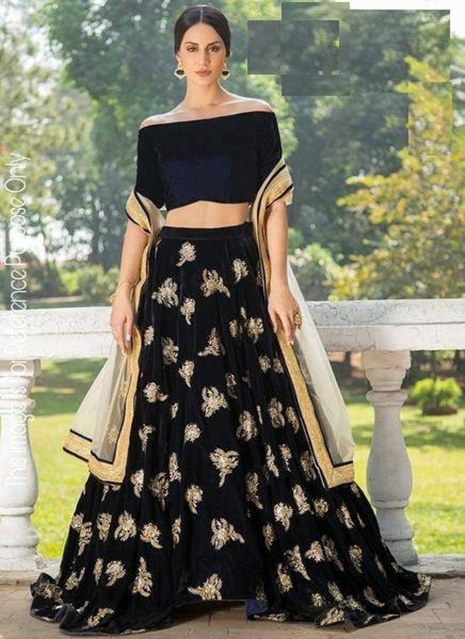 Beautiful Fancy Black Wedding Lehenga Choli for woman chaniya Etsy