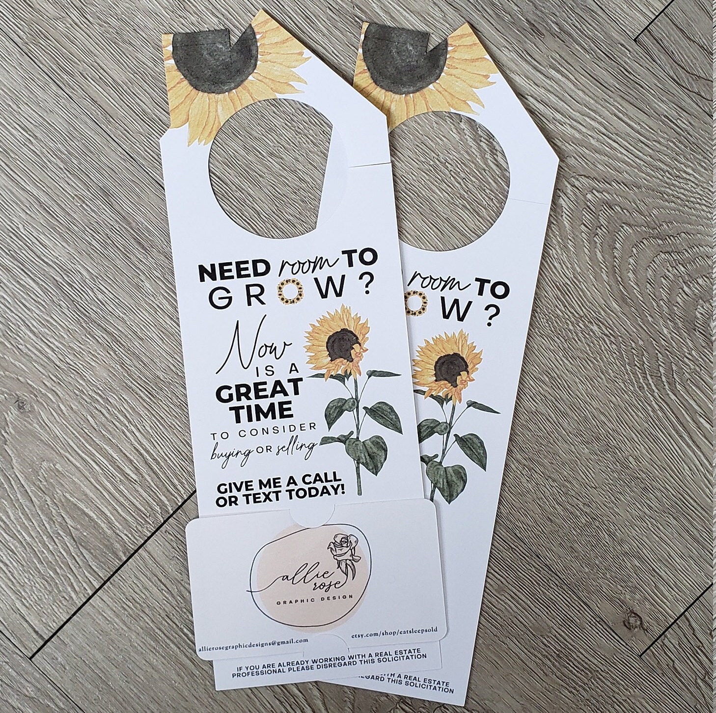 Need More Room to Grow Sunflower Real Estate Marketing Etsy