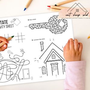 Open House Kids Activity Sheet | Real Estate Marketing | Instant Download | PDF | Real Estate Agent | Real Estate Printable