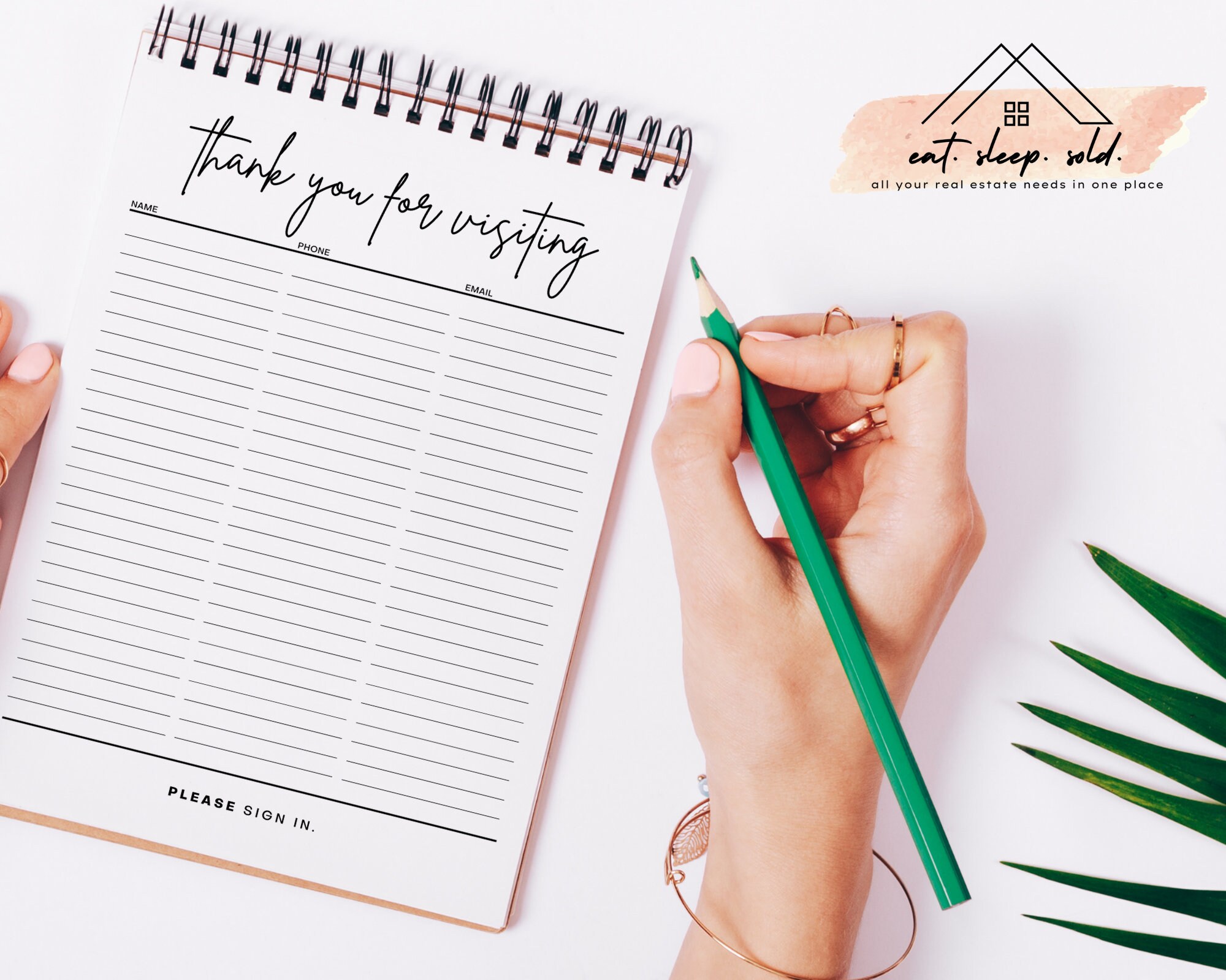 open house sign in sheet real estate marketing instant etsy