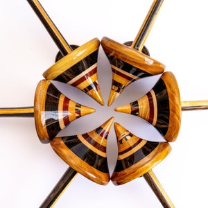 Ondersteuningsspil voor spin. Garen spinnen.