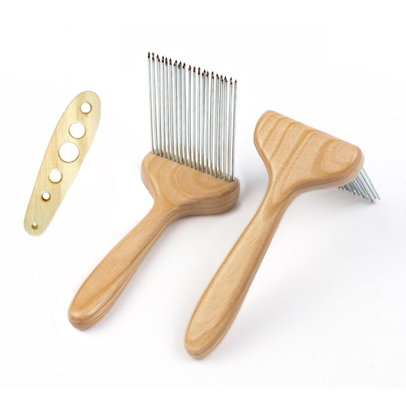 combs for spinning Extra Fine Wool Combs: Double Row, Spinning Diz & Leather Covers
