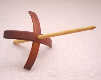Turkish spindle. Red wood drop spindle.