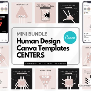 Mini Bundle: Human Design CENTERS Canva Templates, Human Design 9 Centers, Human Design Templates, Human Design System, Instagram Posts