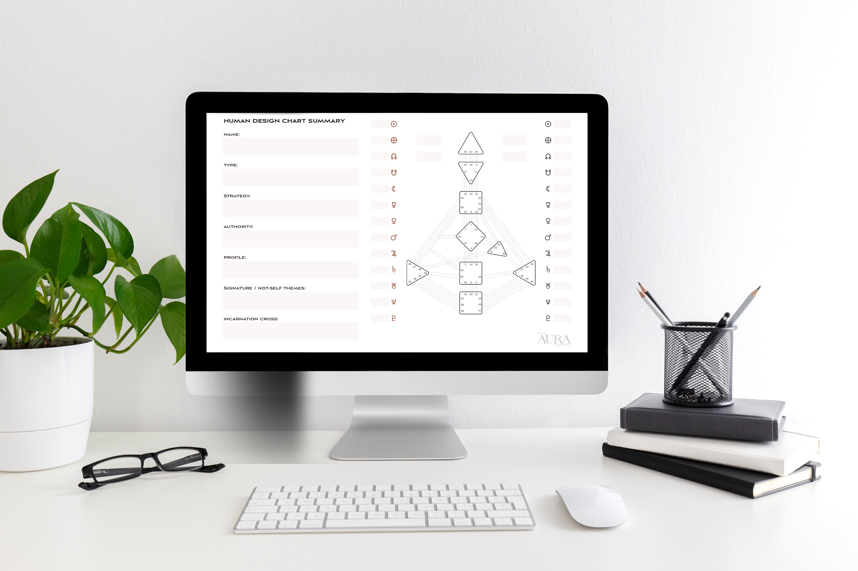 Digital Client Chart Bundle for Human Design, Canva Templates Human ...