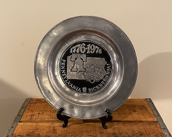 The Olde Bradford Company Pennsylvania Bicentennial 1776-1976 Metal Plate