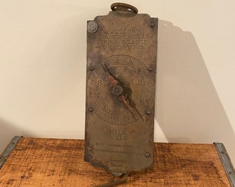 Large Chatillon's Brass Milk Scale 30 Pound Circular Spring Balance