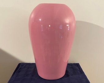 Large Vintage Haeger Pottery Ceramic Pink MCM Vase Floor Planter