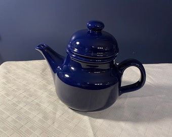 Vintage Waechtersbach Made in Spain Cobalt Blue Teapot Porcelain