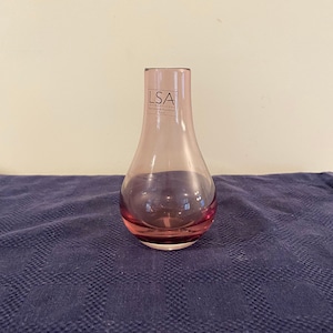Vintage Hand Blown LSA International Purple Vase Made in Poland Bud Vase 5&quot; Tall