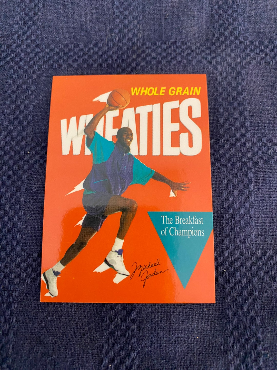 Michael Jordan Wheaties Ceral Box Card 1990s Promotional Etsy