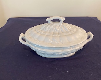 Ironstone China Soup Tureen Elsmore Forster Covered and Handles 1850's England