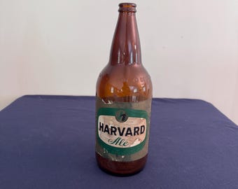 Harvard Ale Hampden Harvard Breweries Brown Quart Bottle with label