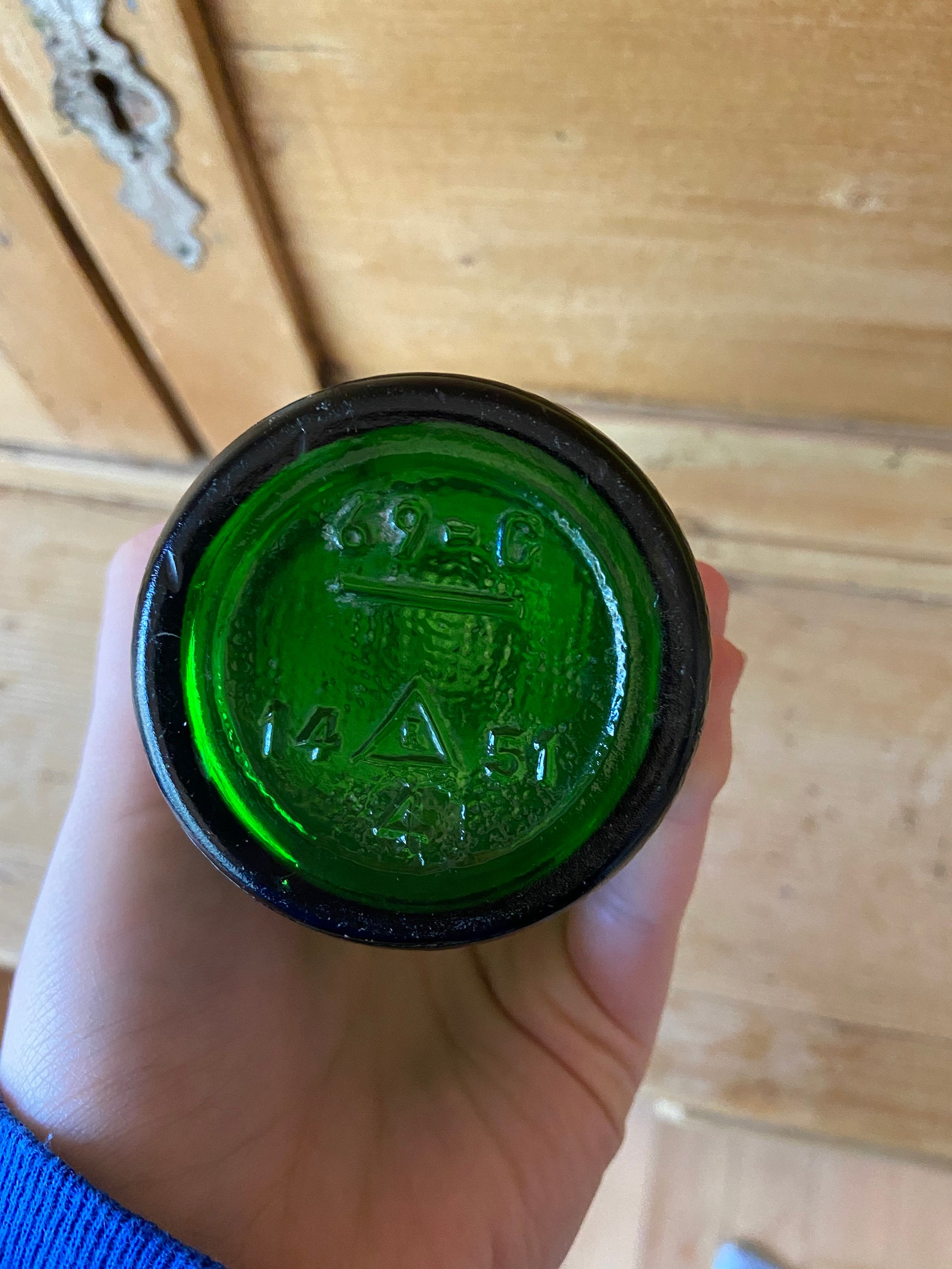 Antique Green Liquor Bottle Etsy