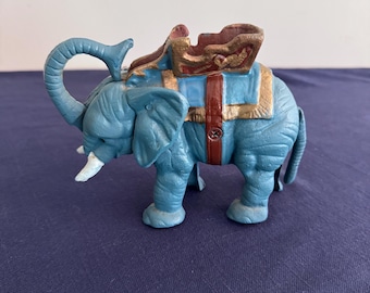 Cast Iron Mechanical Bank Circus Elephant Repo Heavy Duty